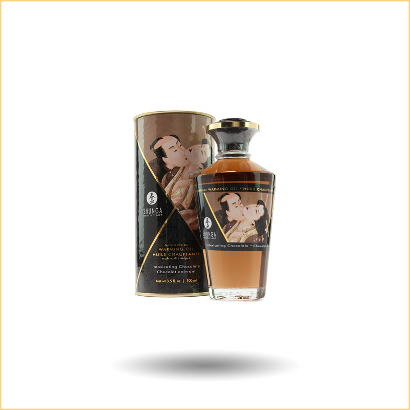 Shunga Aphrodisiac Warming Oil 3.5oz/100ml in Caramel Kisses