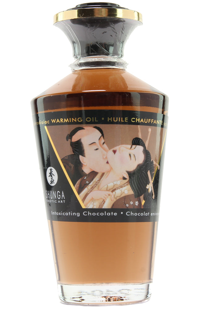 Shunga Aphrodisiac Warming Oil 3.5oz/100ml in Caramel Kisses