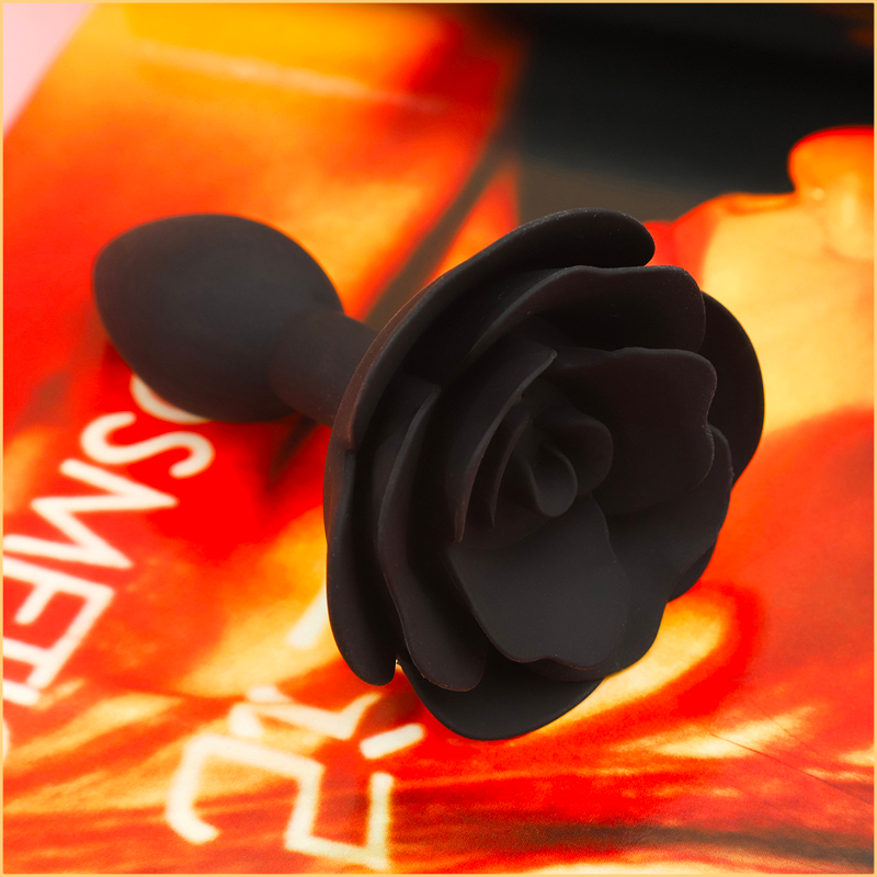 Rose-Shaped Silicone Butt Plug