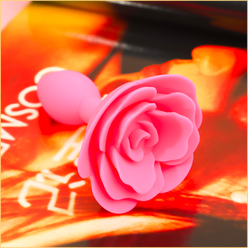 Rose-Shaped Silicone Butt Plug